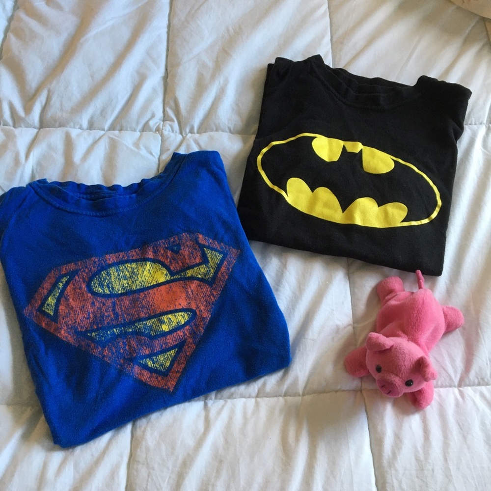🦋 DC Superman and Batman tees